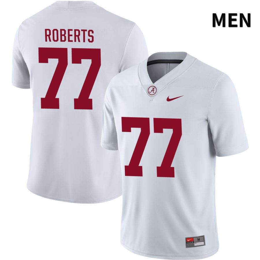 Alabama Crimson Tide Men's Jaeden Roberts #77 NIL White 2022 NCAA Authentic Stitched College Football Jersey BI16G88OX
